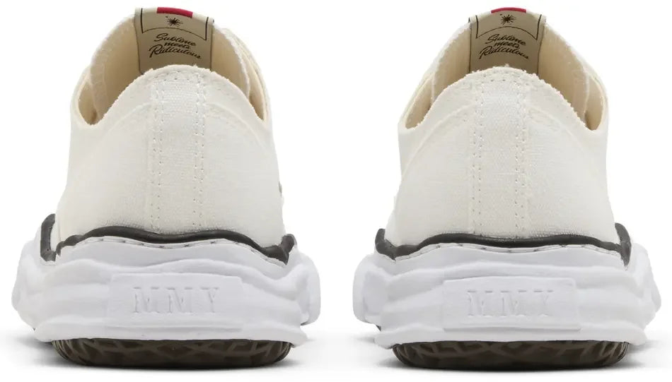 Maison Mihara Yasuhiro Peterson OG Sole Canvas Low White heel counter