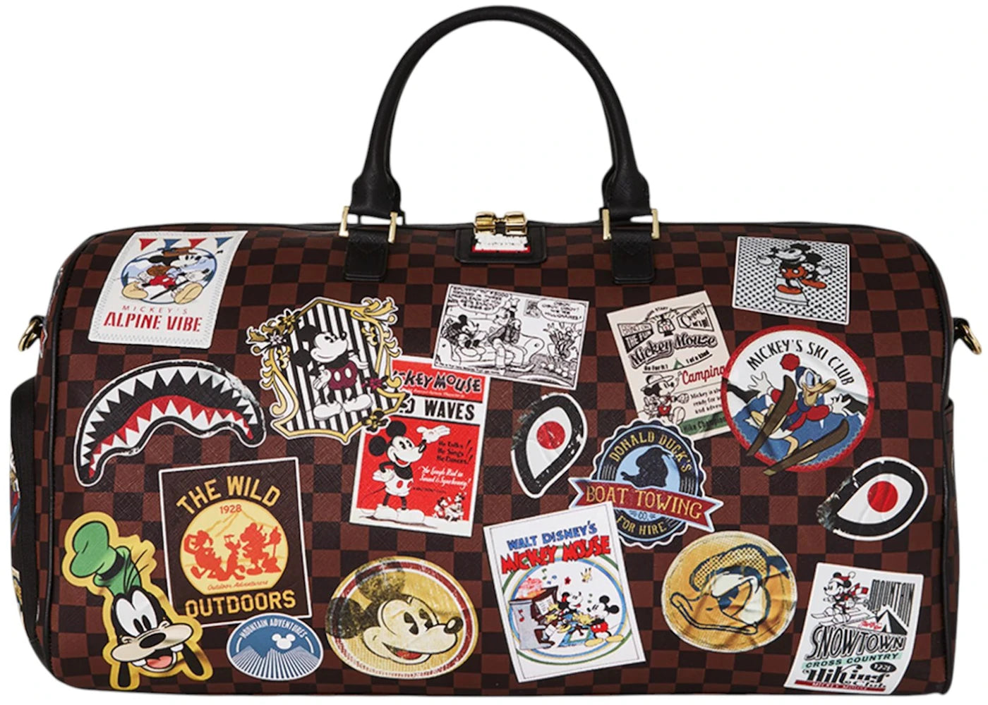 Sprayground Mickey Mouse Global Mogul Duffle Bag Brown -1