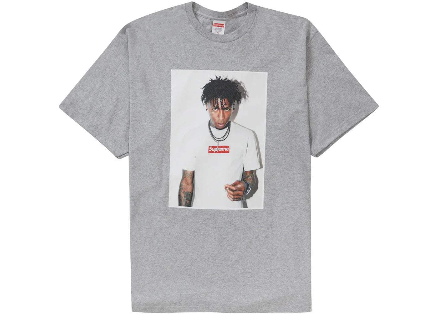 Supreme NBA Youngboy Tee Heather Grey -1