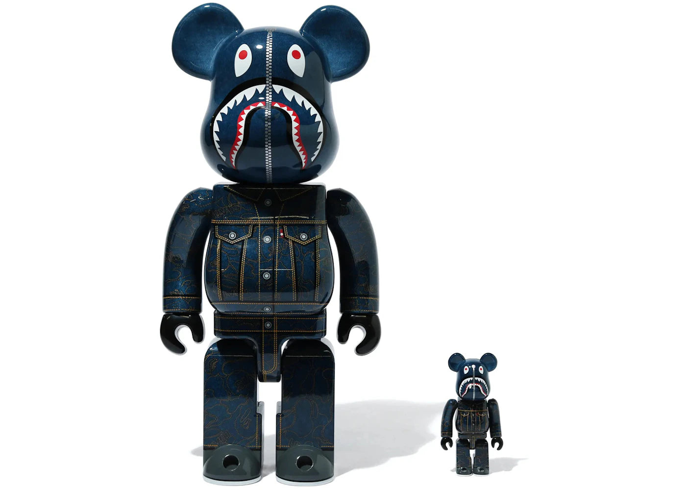 Bearbrick x BAPE x Levi's 100% & 400% Set -1