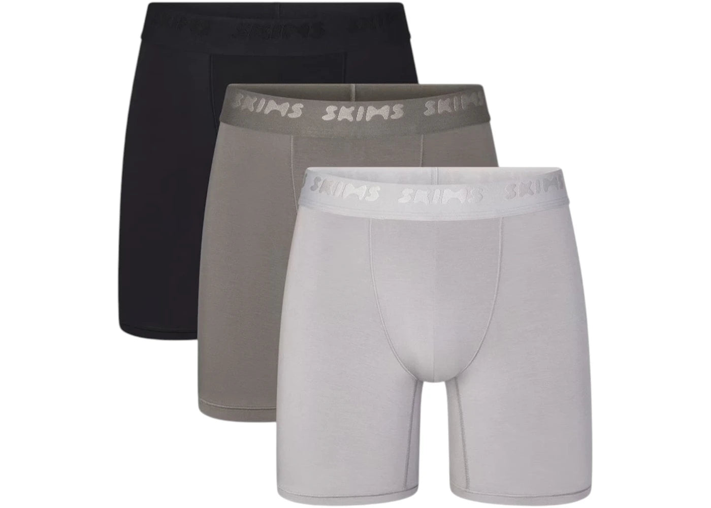 SKIMS Men's 5" Stretch Boxer Brief (3 Pack) Gunmetal Multicolor -1