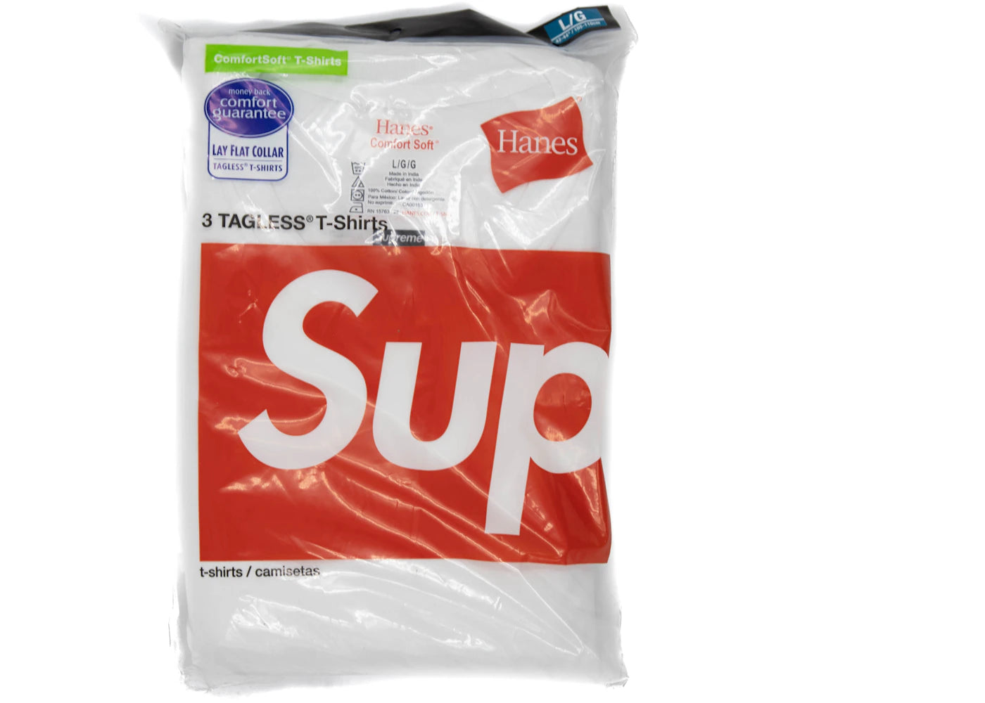 Supreme Hanes Tagless Tees (3 Pack) White -1