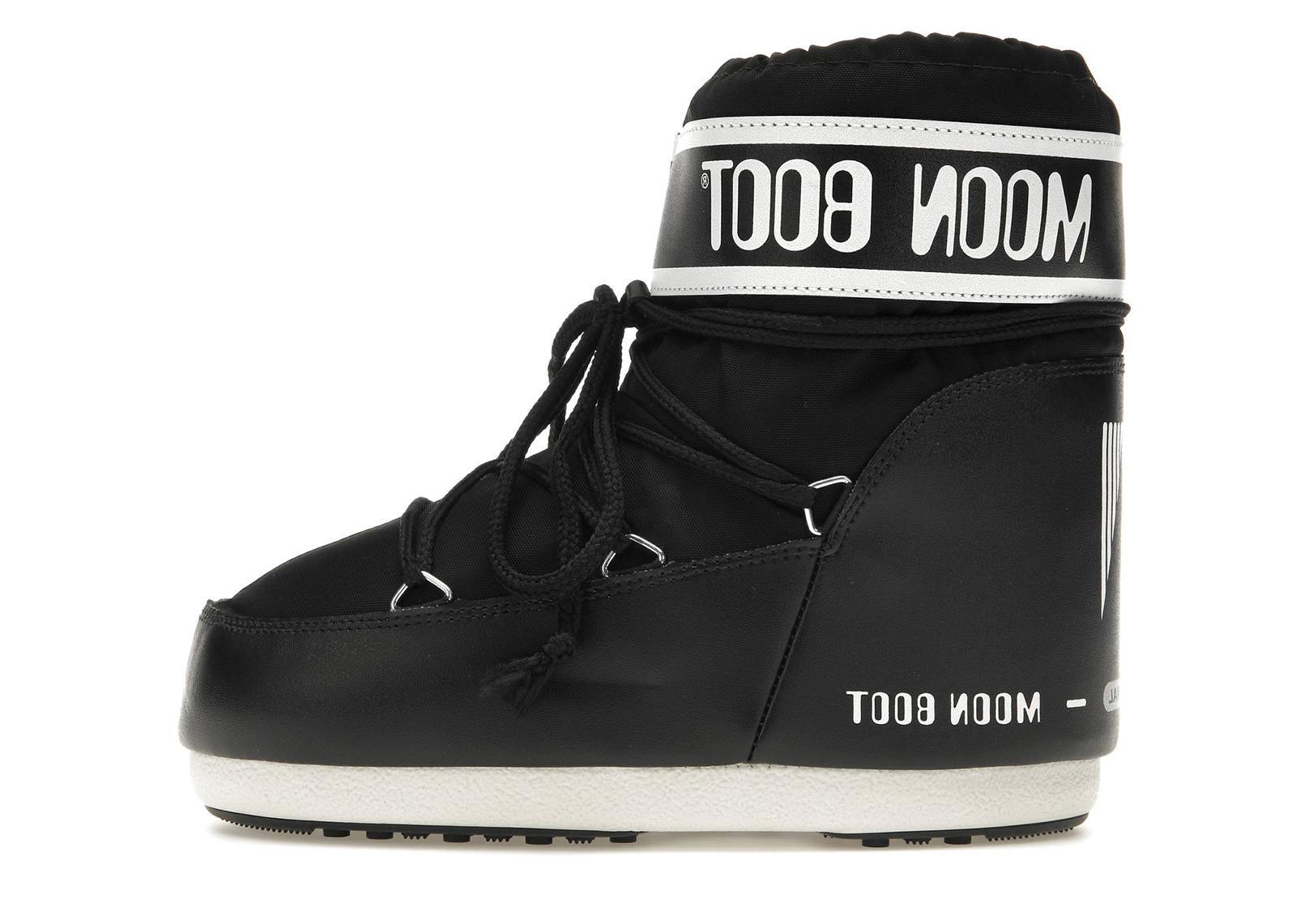 Moon Boot Icon Low Nylon Boot Black White