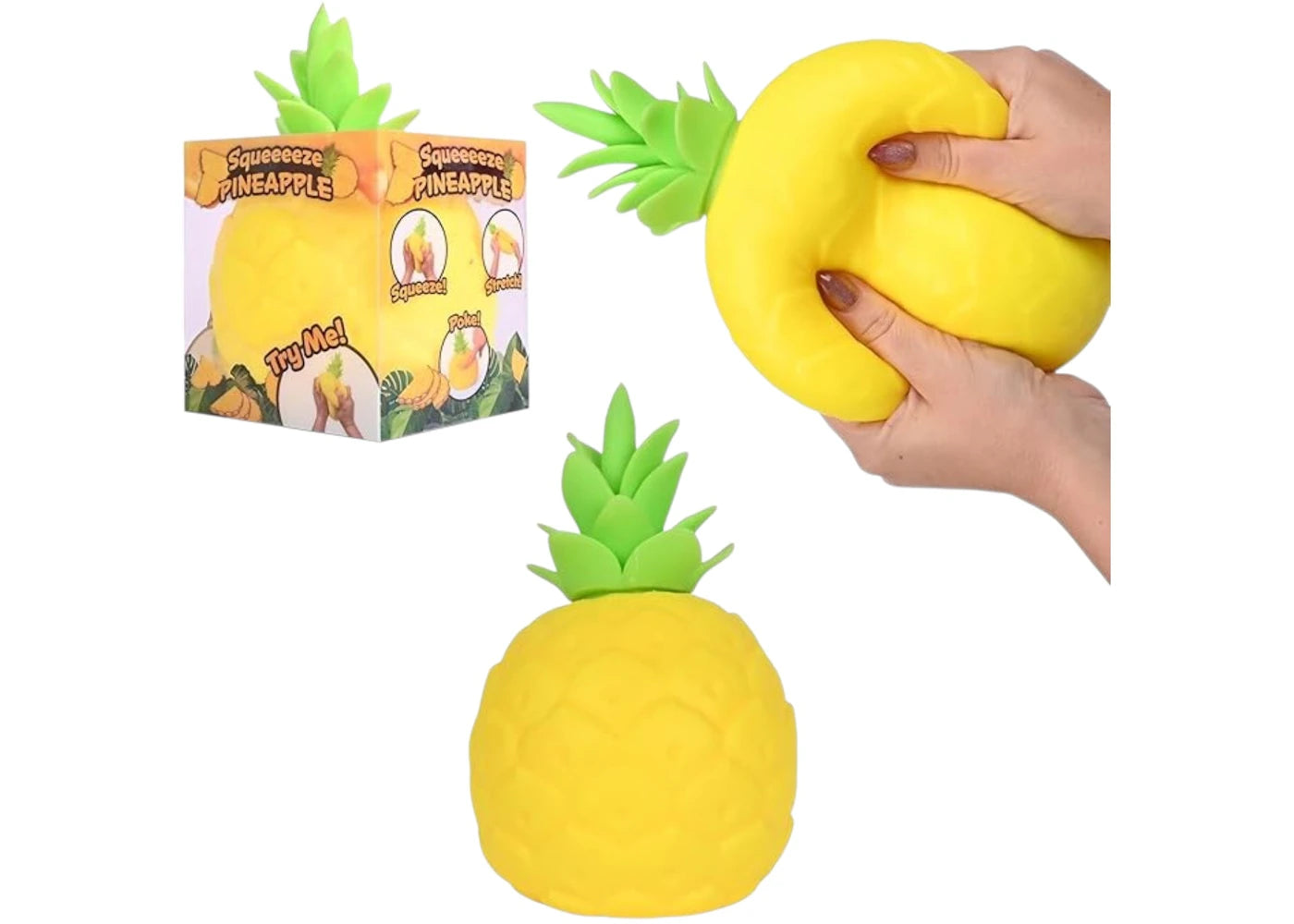 Sunny Days Entertainment Toymendous Squishy Pineapple Stress Relief Toy -1