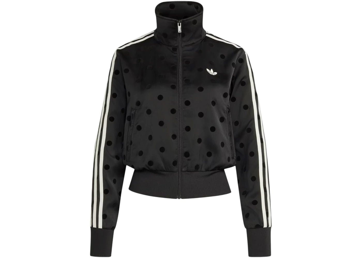 adidas Satin Polka Dots TT Track Jacket Black -1