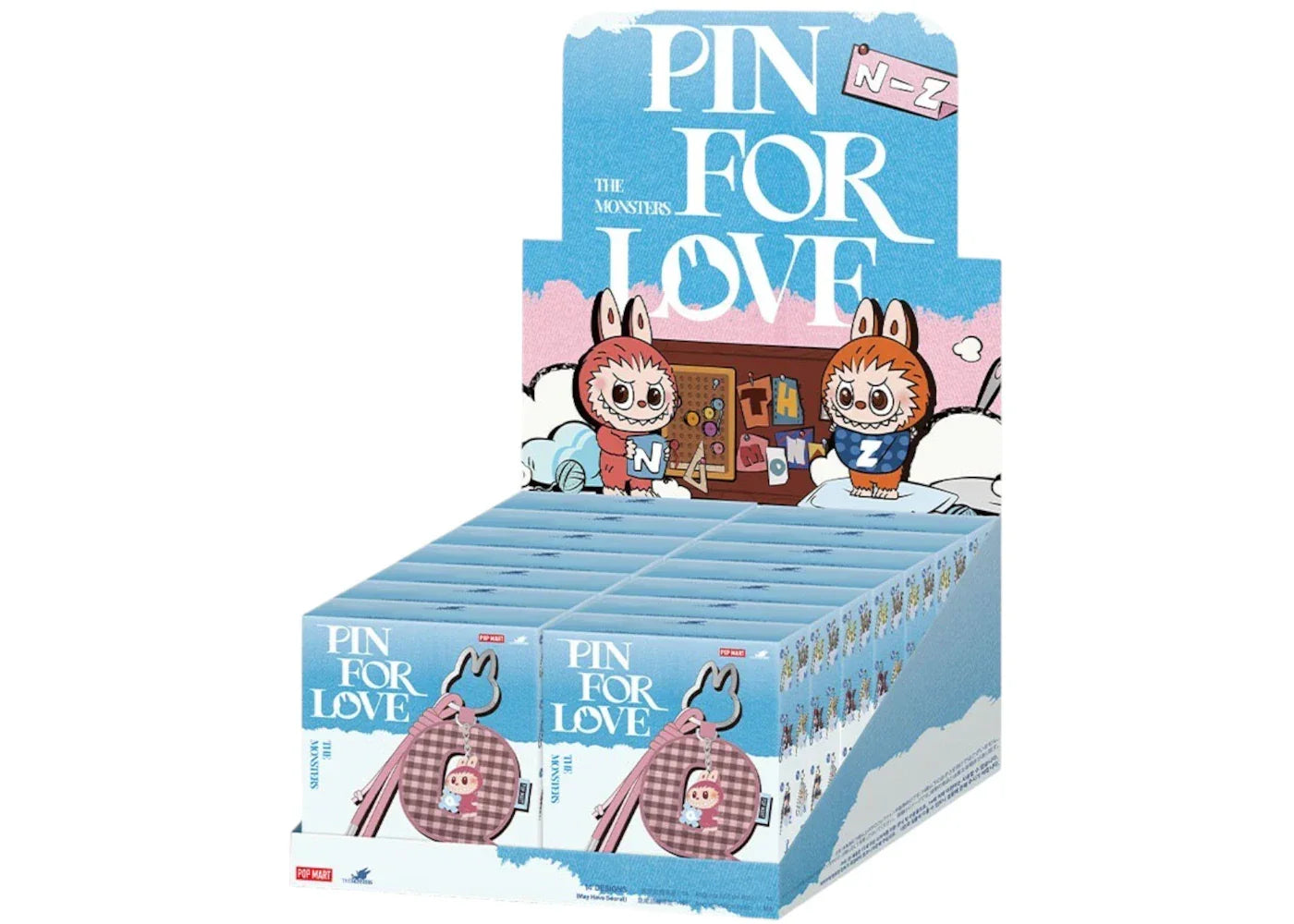Pop Mart Labubu The Monsters Pin for Love Series Letter Pendant (N-Z) Sealed Case (14 Blind Box)-1