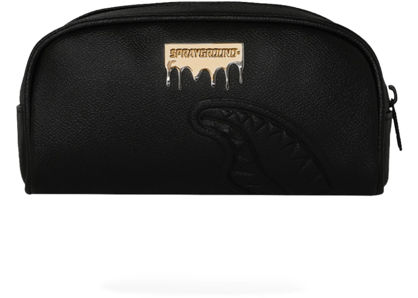 Sprayground Gold Brick Luxe Shark Pencil Pouch Black -1