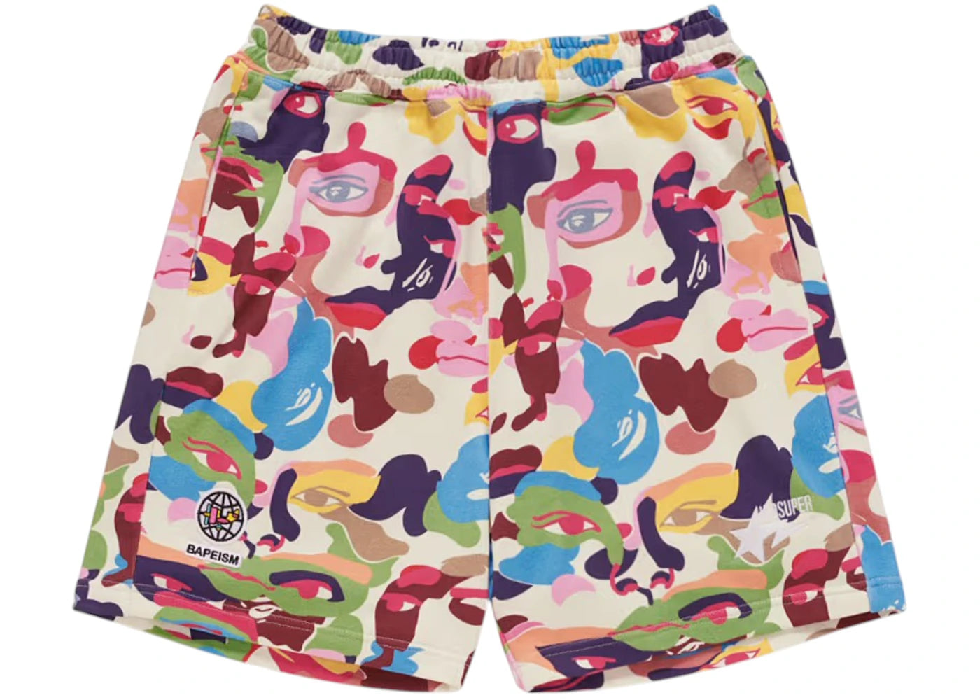 BAPE x KidSuper Camo Sweat Shorts Multicolor -1