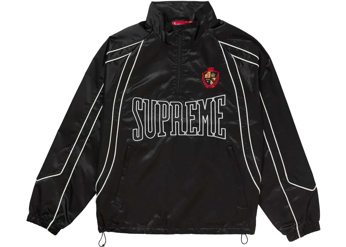 Supreme Satin Piping Pullover Black -1