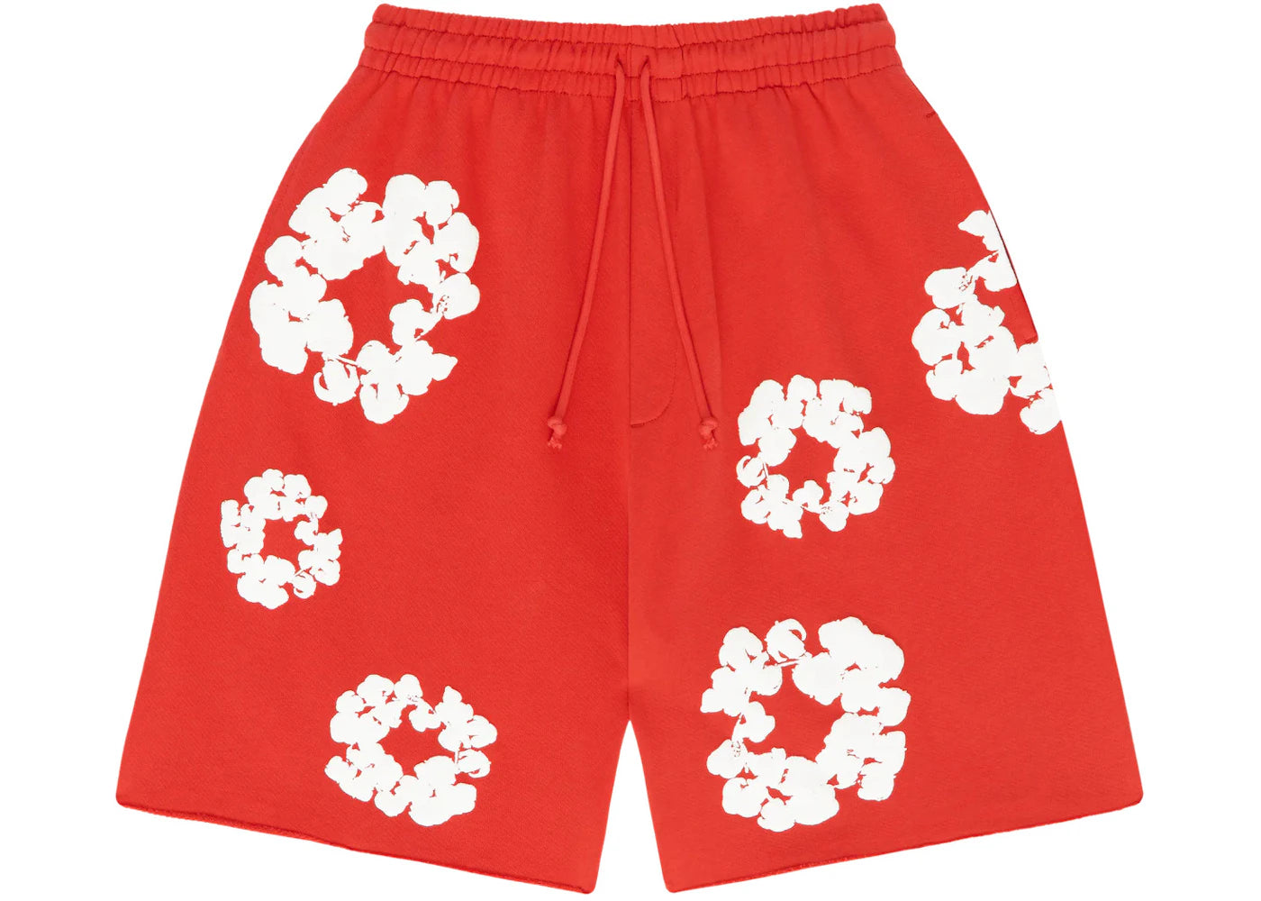 Denim Tears The Cotton Wreath Shorts Red -1
