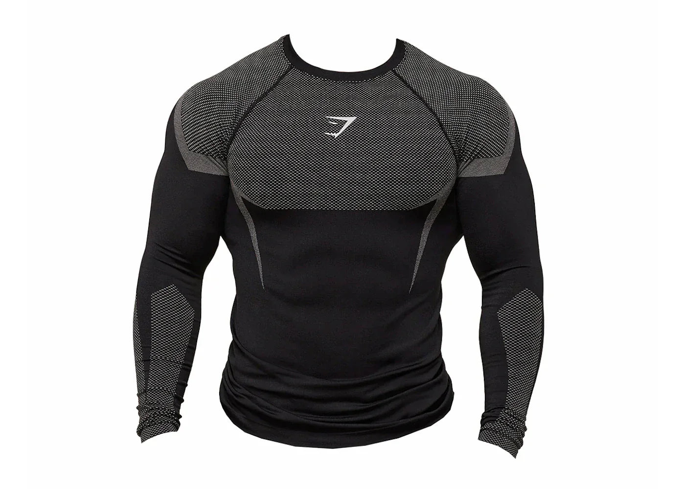 Gymshark Onyx 5.0 Seamless Long Sleeve T-shirt Black/Light Grey -1