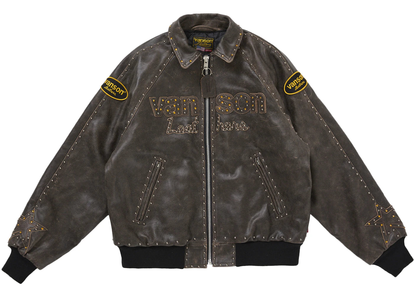 Supreme Vanson Leathers b.b. Simon Jacket Brown -1