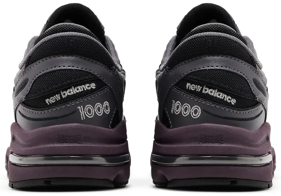 New Balance 1000 Magnet Plum Brown heel counter