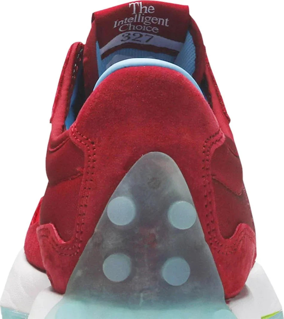 New Balance 327 Concepts Cape close-up heel counter