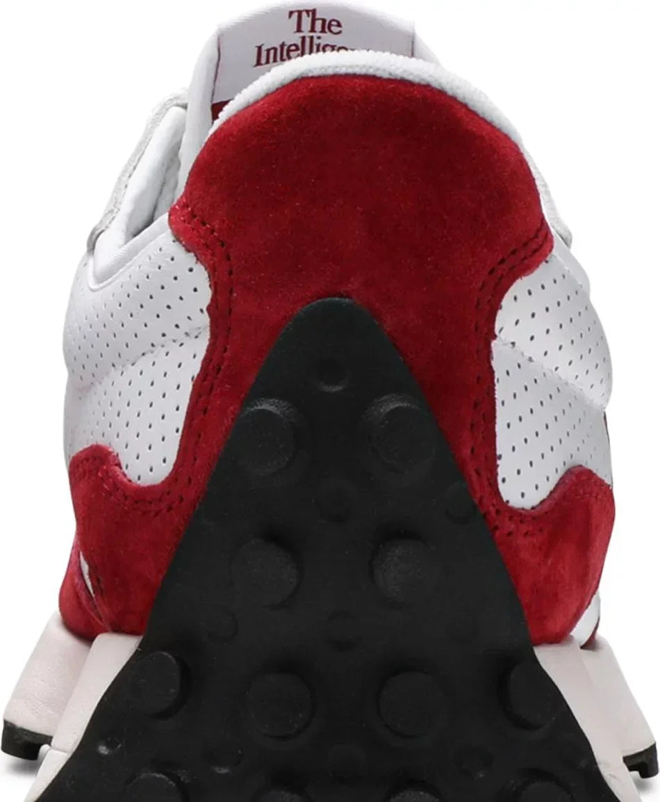 New Balance 327 Primary Pack Red close-up heel counter