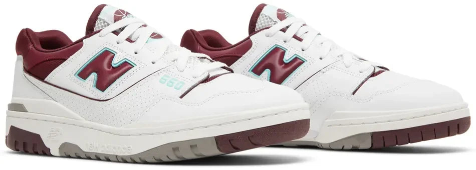 New Balance 550 Burgundy Cyan pair