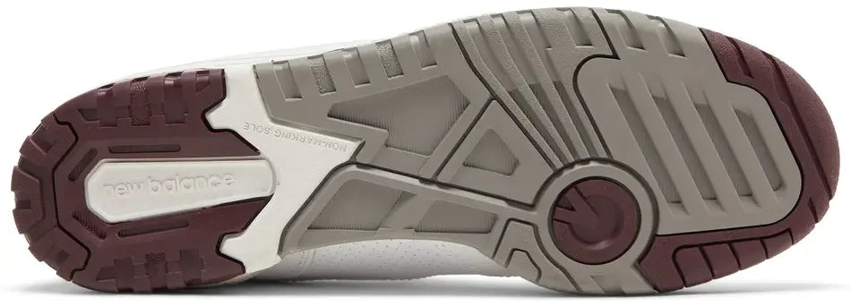 New Balance 550 Burgundy Cyan sole