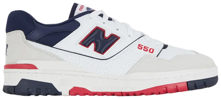 New Balance 550 Premium White Navy Red