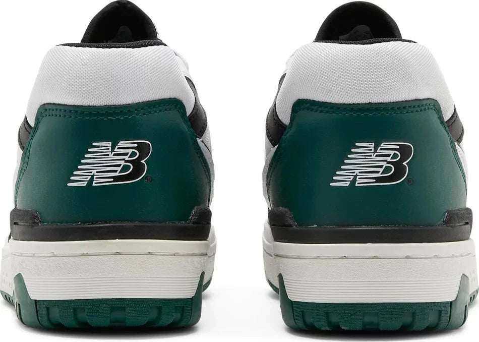 New Balance 550 White Green Black heel counter