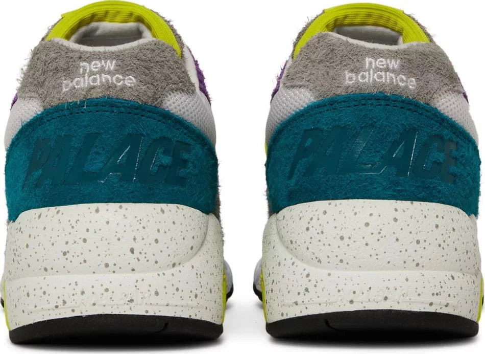 New Balance 580 Palace Pansy Violet heel counter