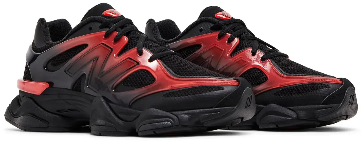 New Balance 9060 Black Red Gradient Pair