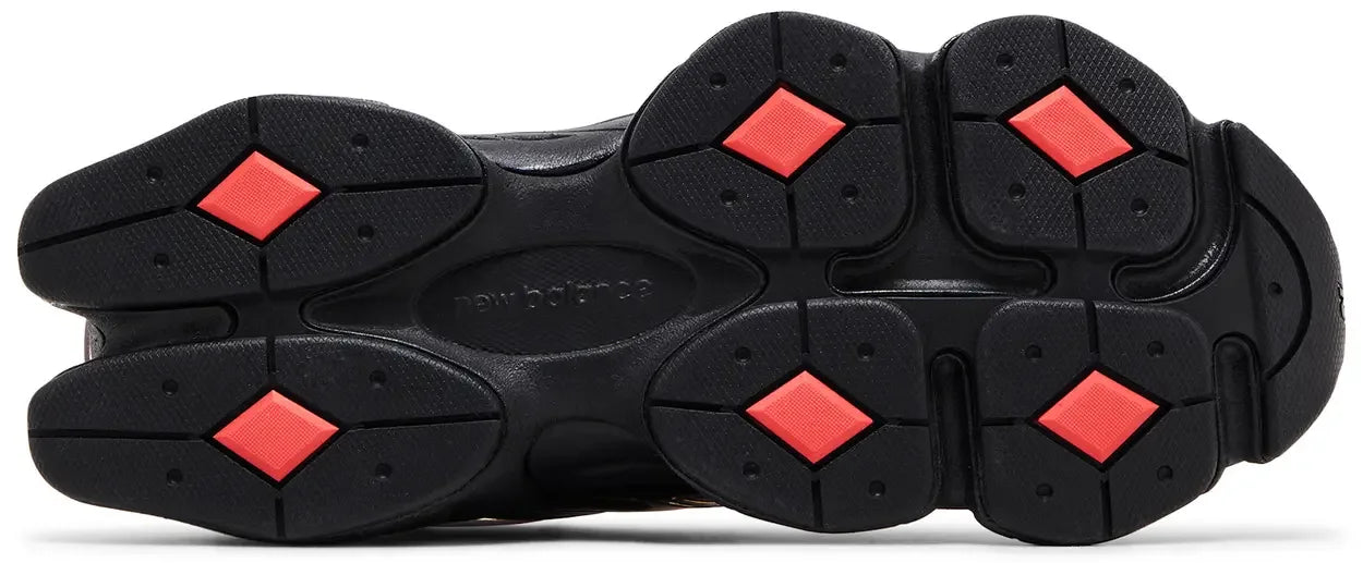 New Balance 9060 Black Red Gradient Sole 2