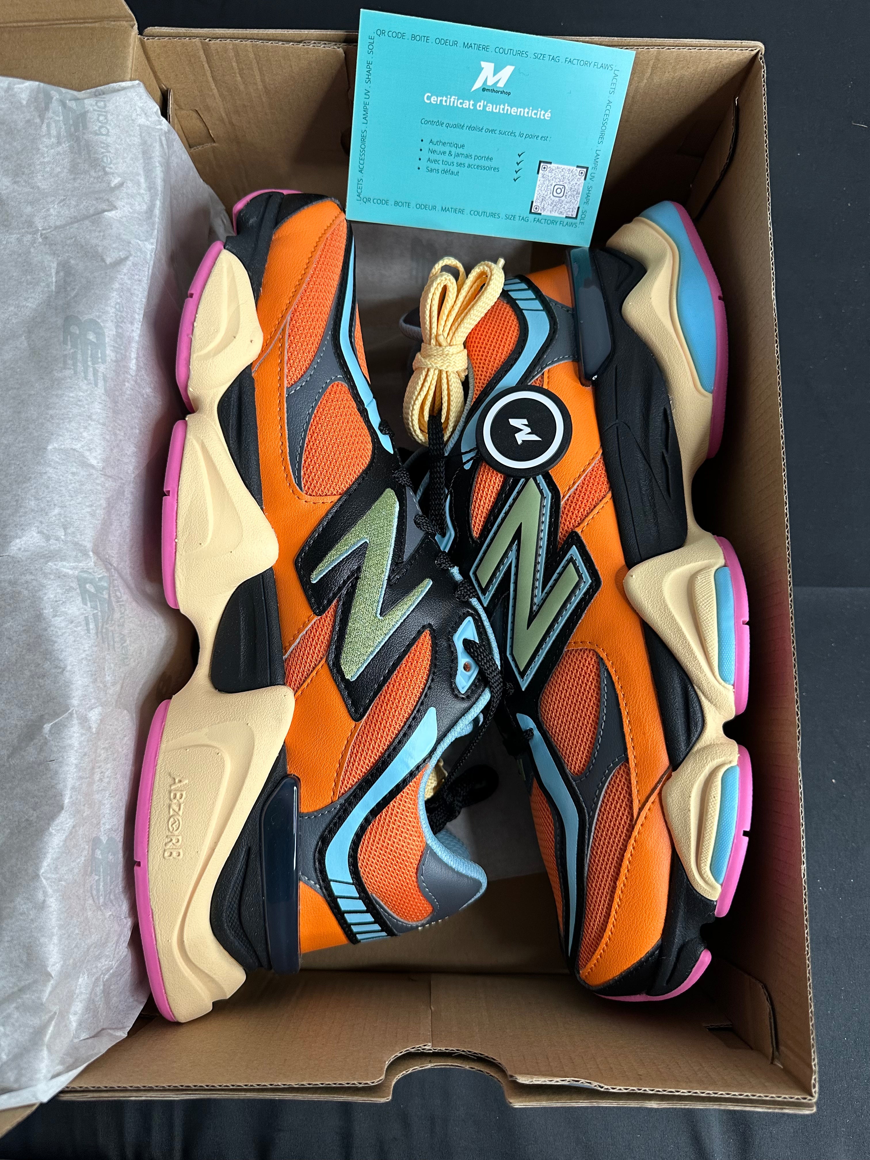 New Balance 9060 Sun Glow Team Sky Blue Look