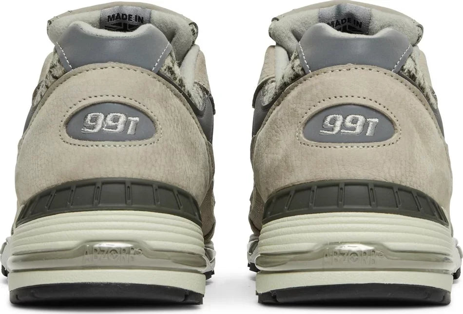 New Balance 991 MiUK Harris Tweed heel counter