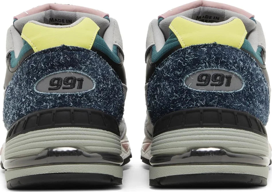 New Balance 991 MiUK Pacific Majolica Blue heel counter