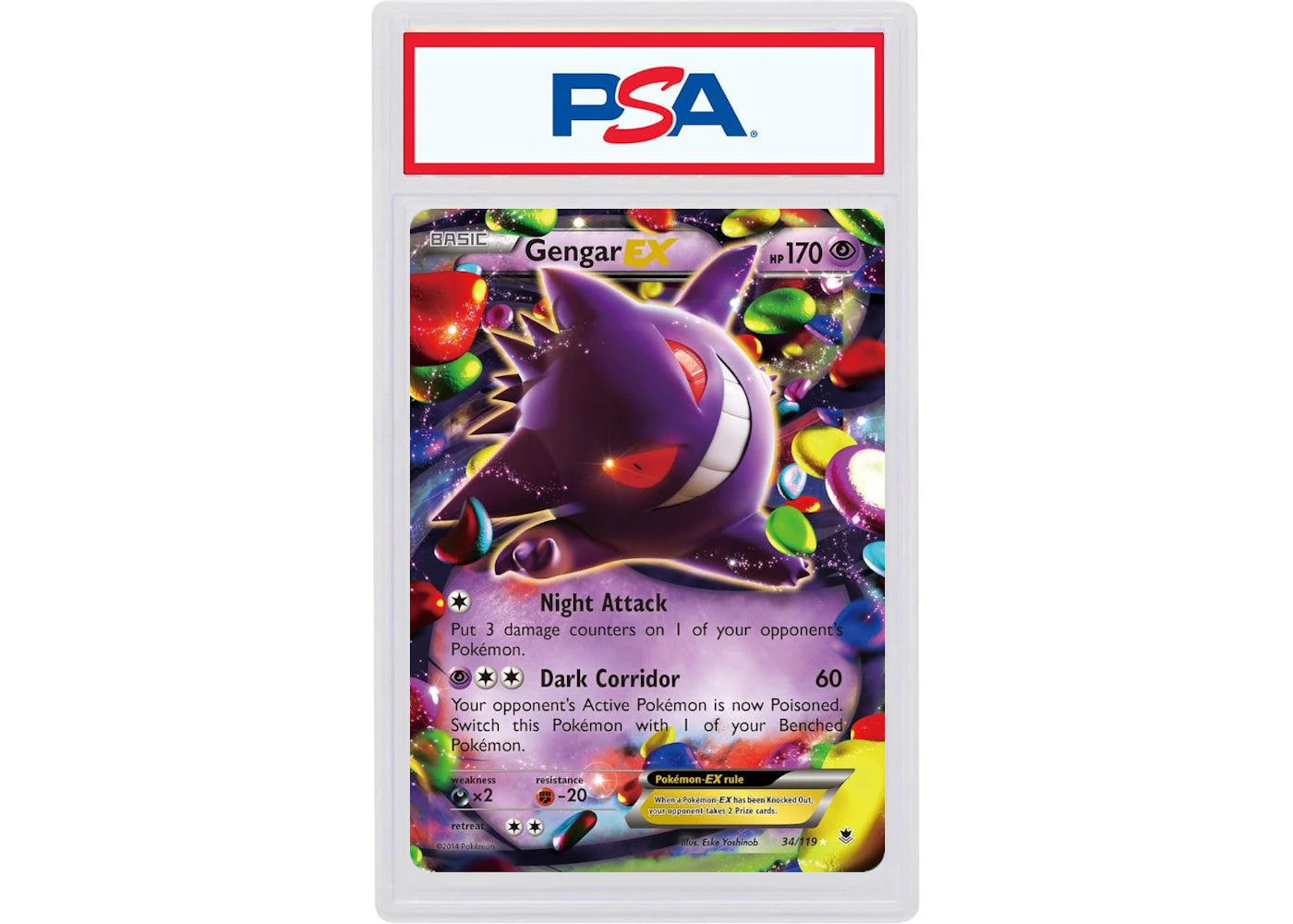 2014 Pokemon XY Phantom Forces 34 Gengar ex (PSA or BGS Graded) -1