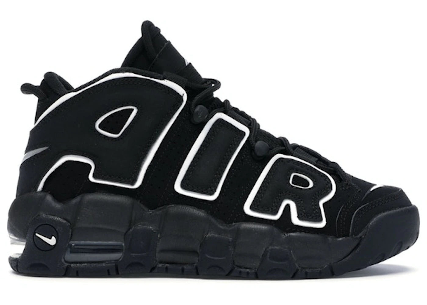 Nike Air More Uptempo Black White (GS) -1