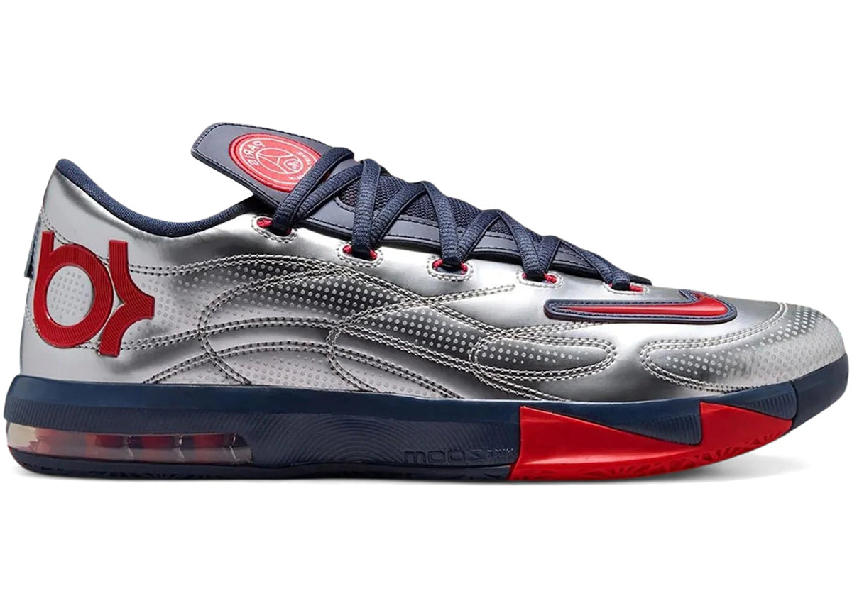 Nike KD 6 PSG Paris Saint-Germain Metallic Silver Navy -1