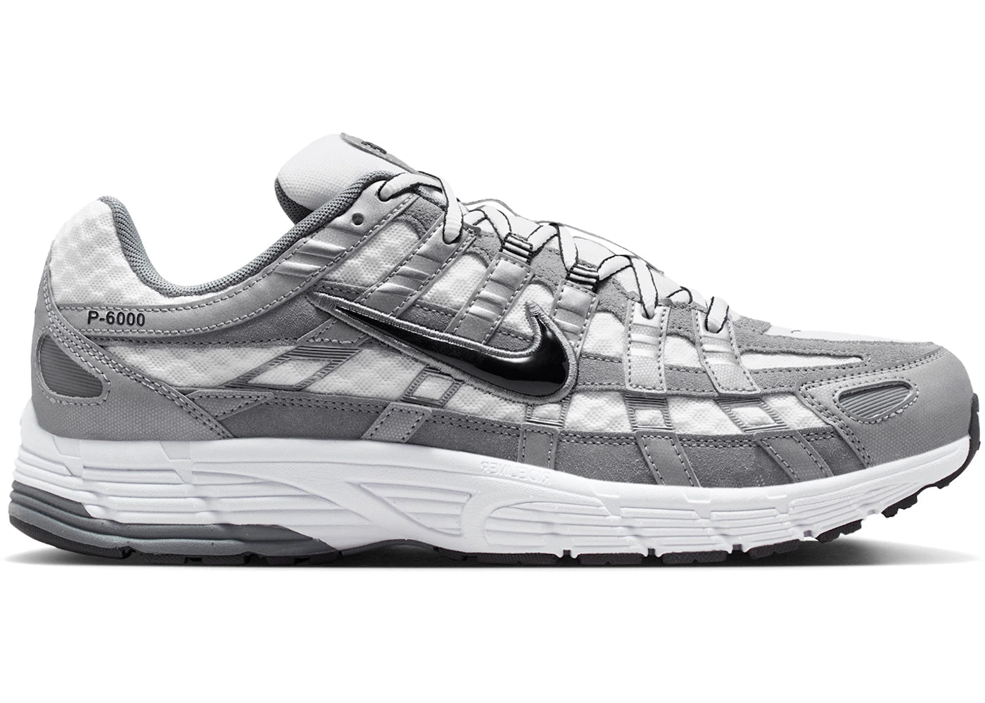 Nike P-6000 White Metallic Cool Grey Black -1