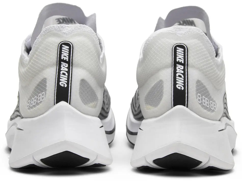 Nike Zoom Fly White Black heel counter