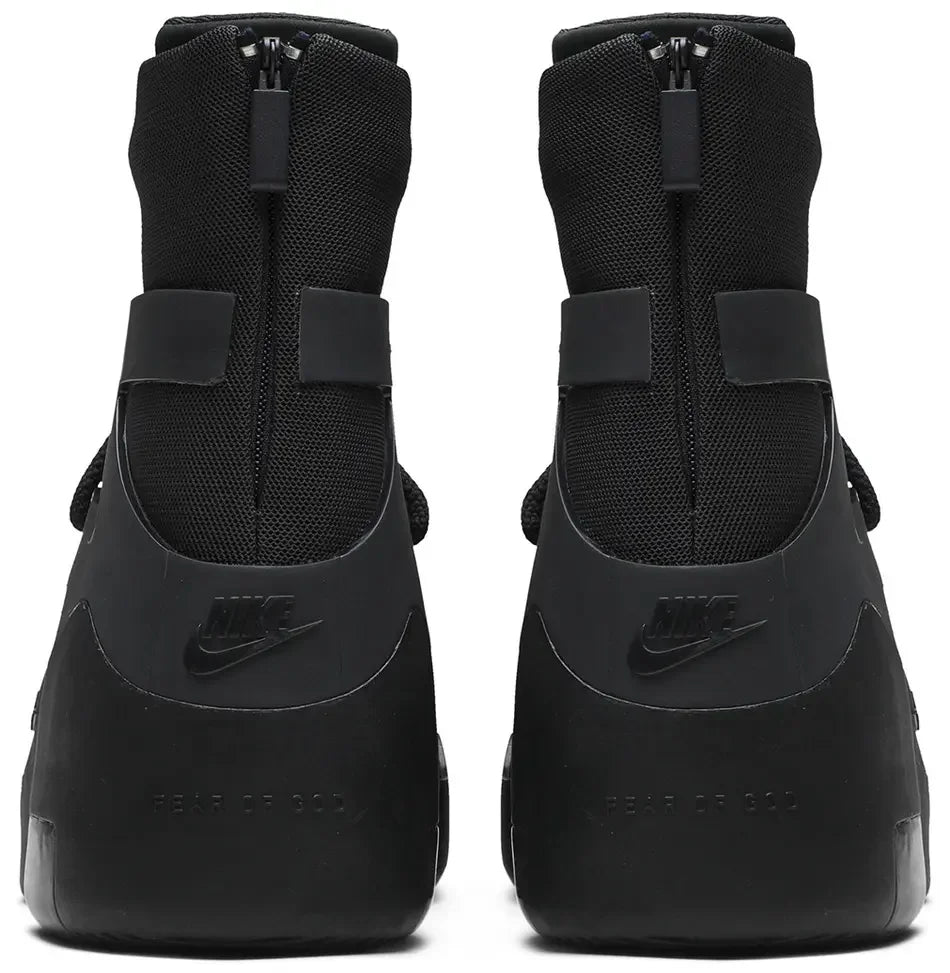 Nike Air Fear of God 1 Triple Black heel counter