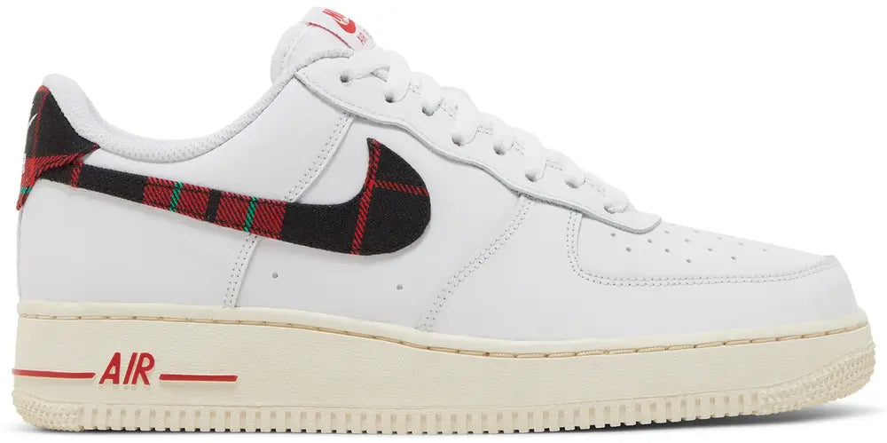 Nike Air Force 1 Low '07 LV8 Tartan Plaid White University Red