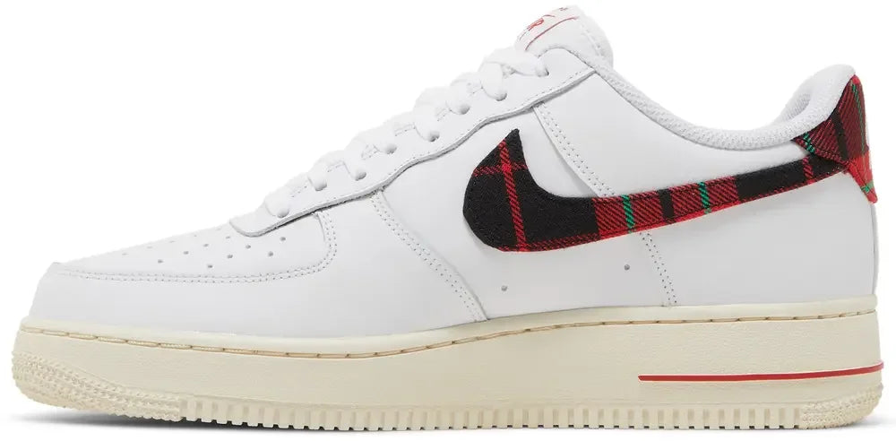 Nike Air Force 1 Low '07 LV8 Tartan Plaid White University Red