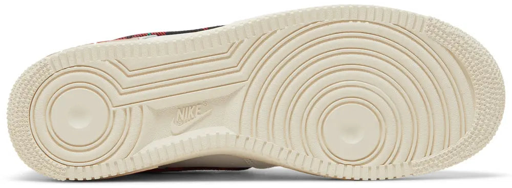 Nike Air Force 1 Low '07 LV8 Tartan Plaid White University Red Sole