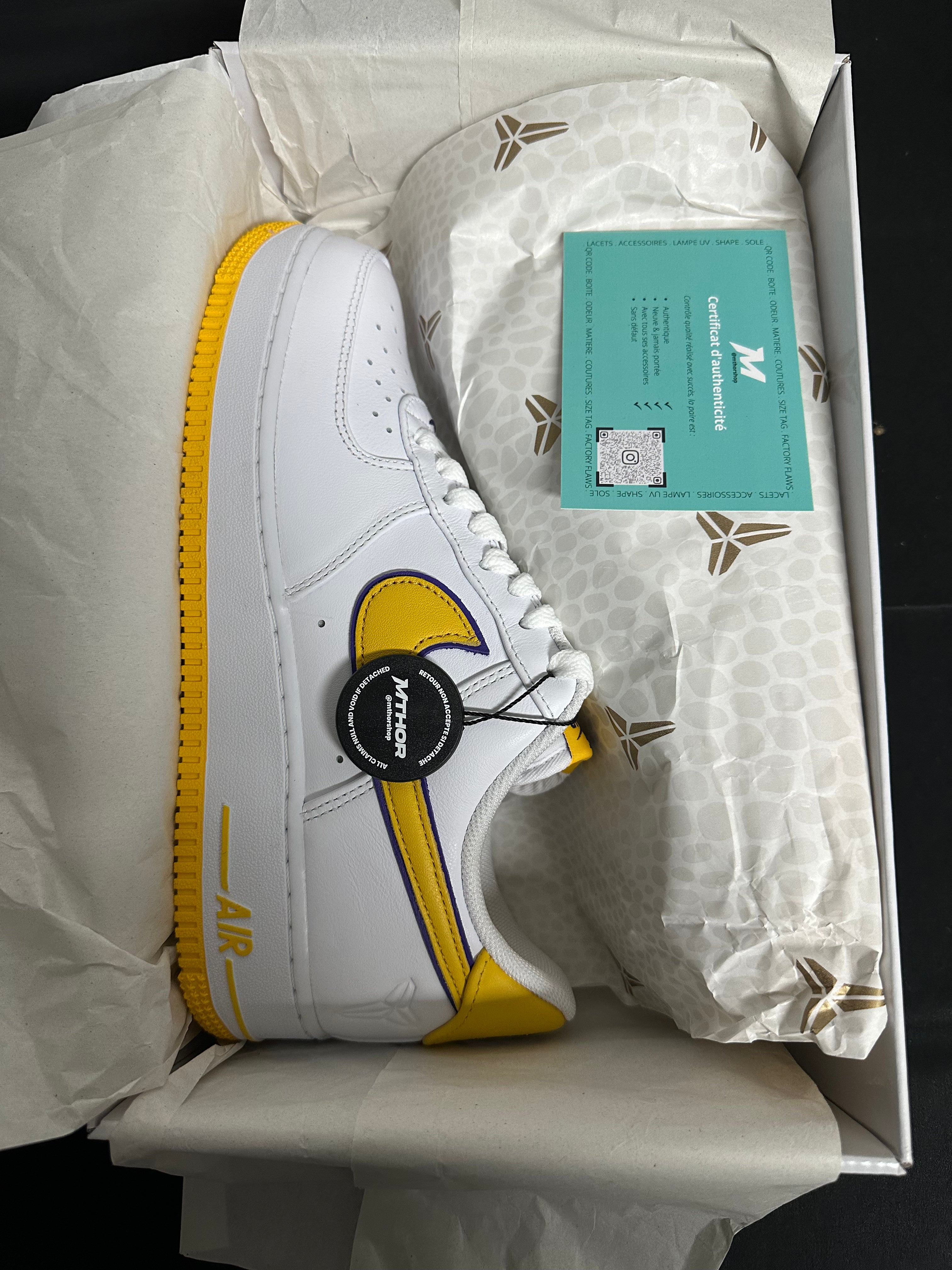 Nike Air Force 1 Low Retro QS Kobe Bryant Lakers Home Look