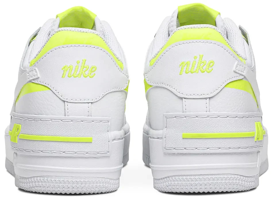 Nike Air Force 1 Low Shadow White Lemon (W) heel counter