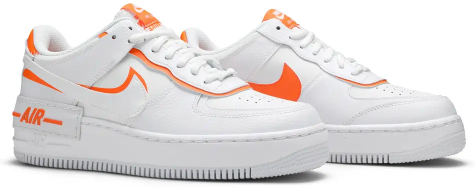Nike Air Force 1 Low Shadow White Total Orange (W) pair