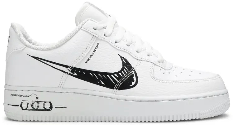 Nike Air Force 1 Low Sketch White Black