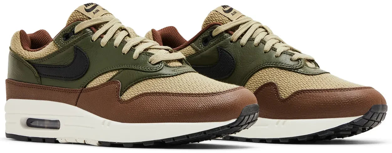 Nike Air Max 1 Essential PRM Neutral Olive Cacao Wow Pair