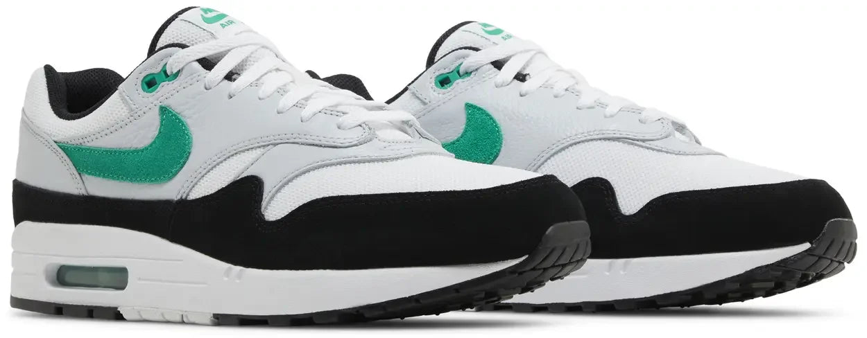 Nike Air Max 1 White Black Stadium Green Pair
