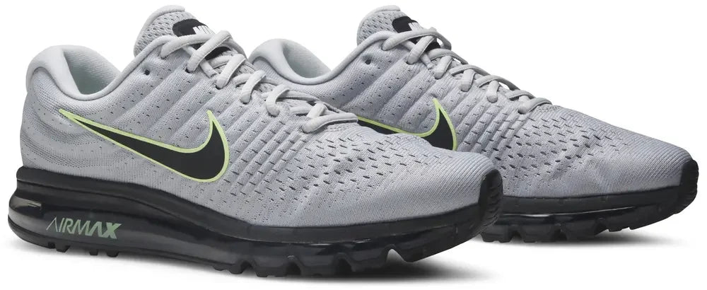 Nike Air Max 2017 Wolf Grey Black Volt Back Pair