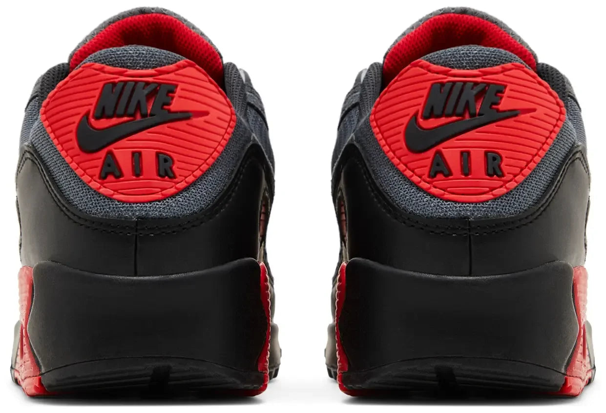 Nike Air Max 90 Smoke Grey Fire Red Back