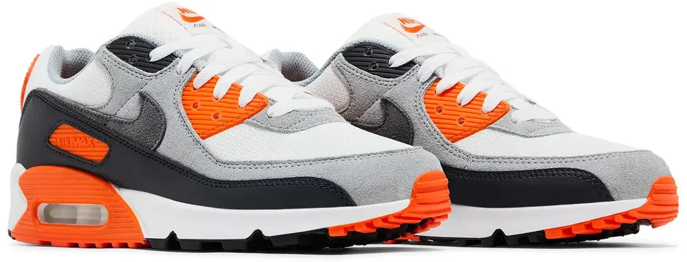 Nike Air Max 90 Summit White Safety Orange Dark Smoke Grey Smoke Grey