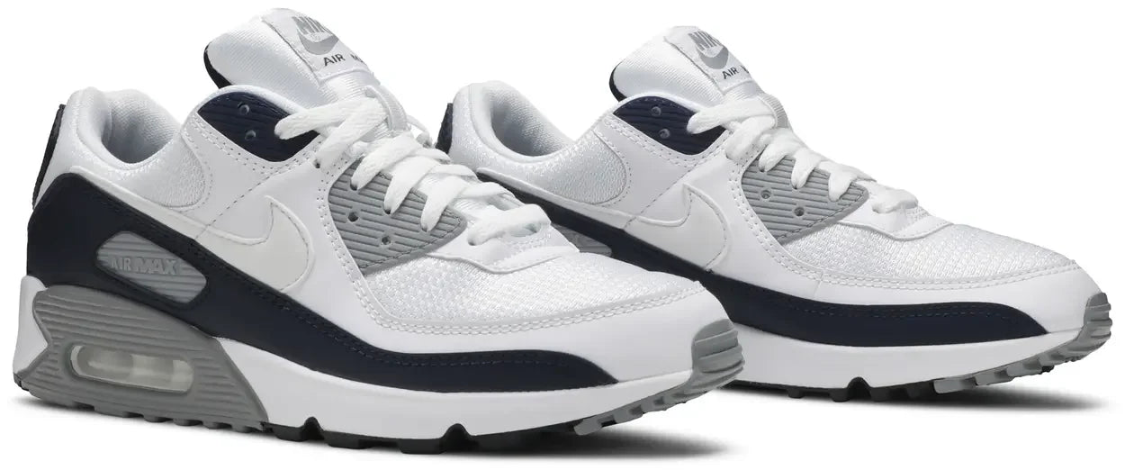 Nike Air Max 90 White Grey Obsidian Pair
