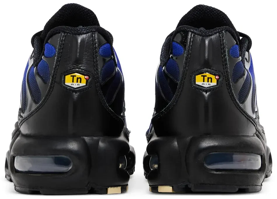 Nike Air Max Plus Premium Black Racer Blue heel counter