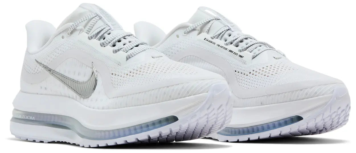 Nike Air Zoom Pegasus Premium White Metallic Silver Pair